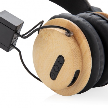 Logotrade advertising products photo of: Bamboo wireless headphone